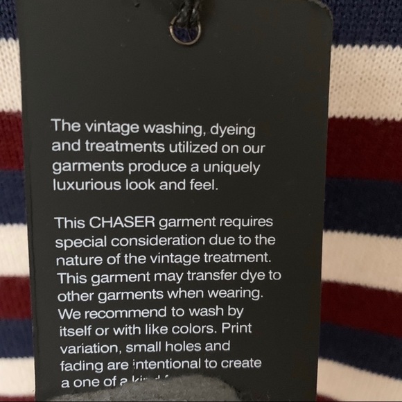 Chaser Deconstructed Striped Sweater Size M - Picture 4 of 6